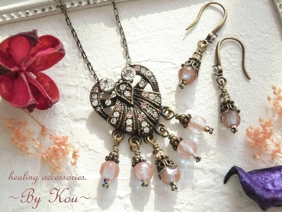 ～*･ღ＊愛しのantique saphiret＊ღ.*～ピアス。Ⅱ 3枚目の画像