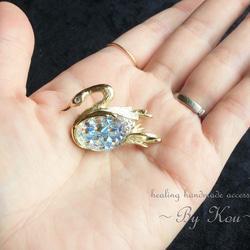 ～幸運の象徴♡～ *✥Vintage Swan brooches✥*／D 5枚目の画像