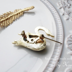 ～幸運の象徴♡～ *✥Vintage Swan brooches✥*／D 6枚目の画像