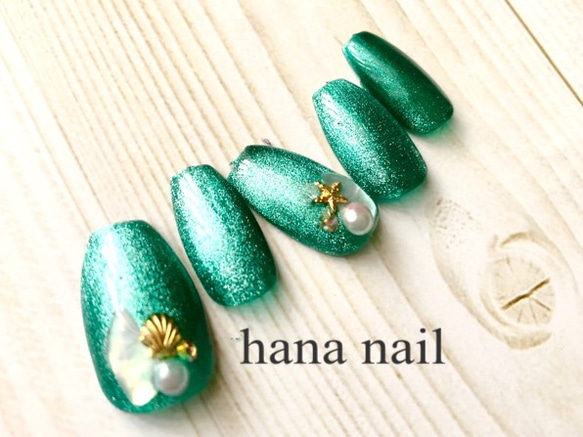 夏ネイル作成の一部始終✨ ［36］ネイルチップ マグネットネイル