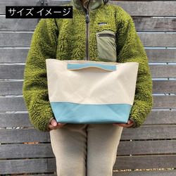 新色 キャンバスバッグ(M)プレゼント 手提げ  バッグインバッグ ポケット 帆布 モスグリーン 緑107 8枚目の画像