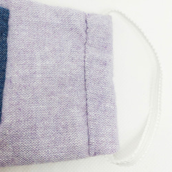 【再販】マスク2020 ポケット付き 立体コットンマスク 保温タイプ ラベンダーのような薄い紫 藤色 ★送料無料★ 5枚目の画像