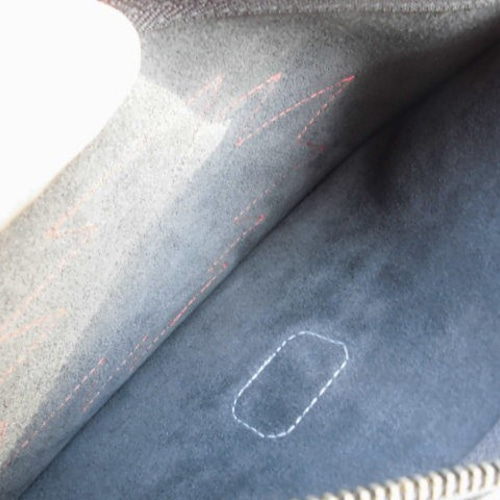 ネイティブ柄スリムベロアレザーポーチ小物入れ オルテガ柄 ポーチ  