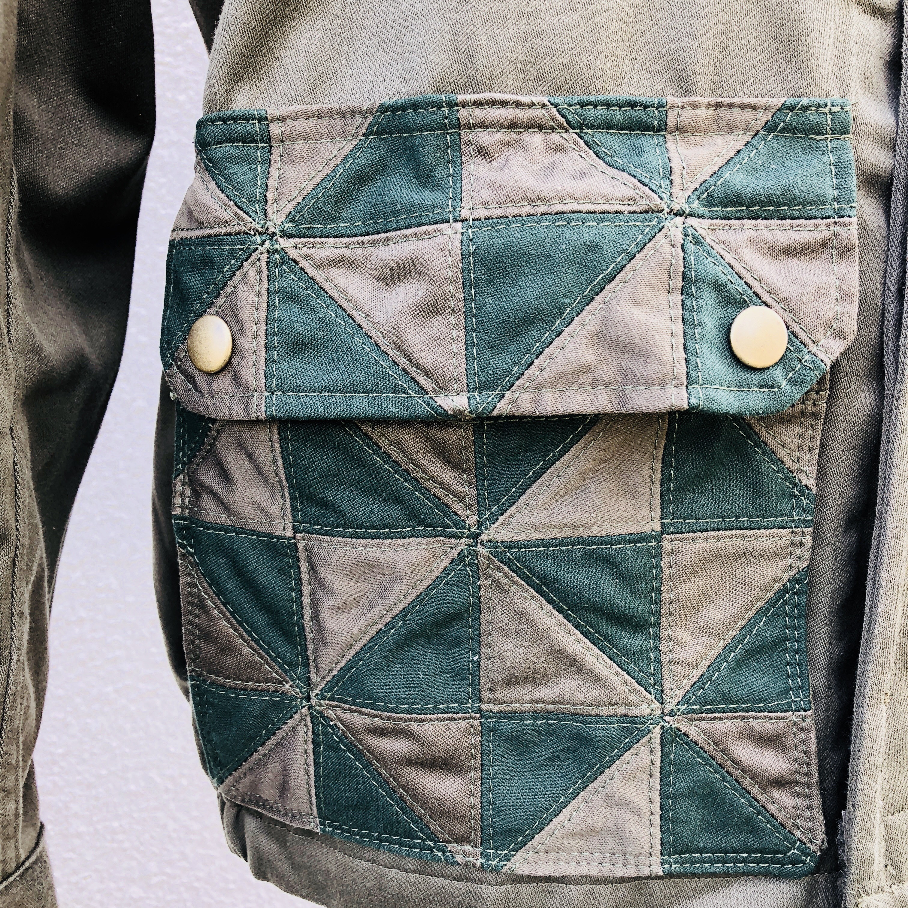 フレンチアーミー リメイクF2ジャケット 88 C パッチワーク ミリタリー