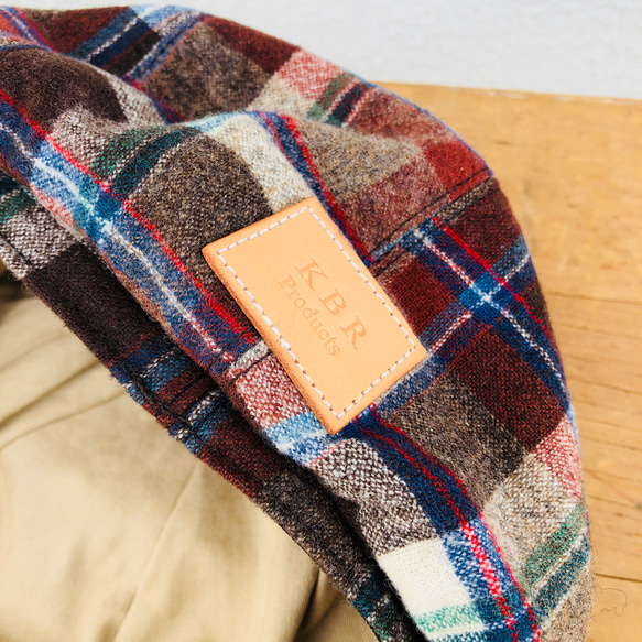 Vintage PENDLETON リメイク ウールワークキャスケット ペンドルトンウール 6枚目の画像