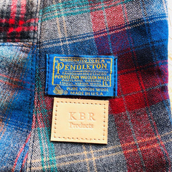 Vintage Pendleton リメイク パッチワーク ウールクッションカバー ペンドルトン 45×45 ver.1 3枚目の画像