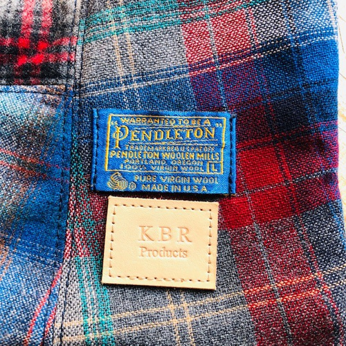 Vintage Pendleton リメイク パッチワーク ウールクッションカバー