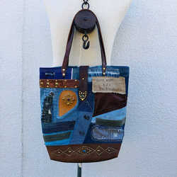 ミリタリーリメイクトートバッグ ARMY パッチワーク トートバッグ KBR