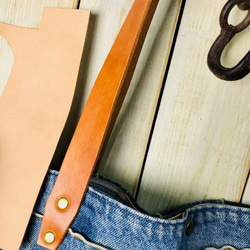 リメイクデニム　パッチワーク トートバッグ  (L)  ヴィンテージデニム ヴィンテージリネン 9枚目の画像