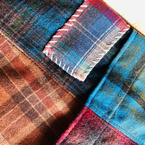 Vintage Pendleton リメイク パッチワーク ウールクッション Vintage Pendleton リメイク パッチワーク ウールクッション