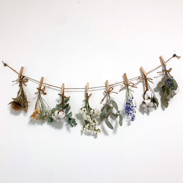 コットンフラワーのナチュラルガーランド ドライフラワー a.rose 通販