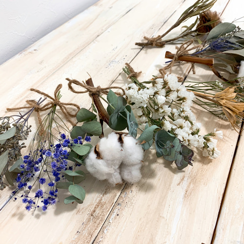 コットンフラワーのナチュラルガーランド ドライフラワー a.rose 通販