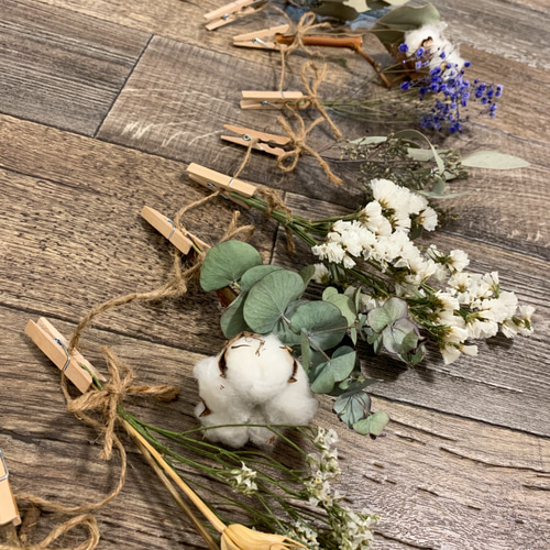 コットンフラワーのナチュラルガーランド ドライフラワー a.rose 通販