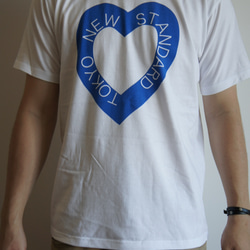 S/S ハートロゴTシャツ（ブルー） 1枚目の画像