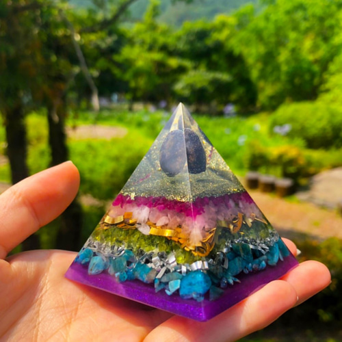 大巡礼.相思相愛.財を築く福の神オルゴナイト 豊富な富。桃の花の魅力。幸運。隕石。安定した磁場）オルゴナイトの正