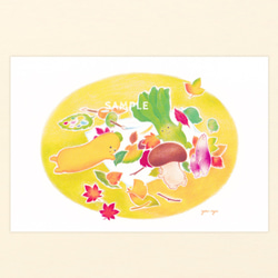 ポストカード『 落ち葉 彩る 芸術の秋 』 1枚目の画像