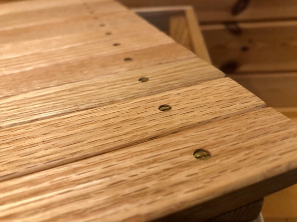 wood storage box【oak】 (収納/ボックス/ストレージ/テーブル/キャンプ/アウトドア) 5枚目の画像