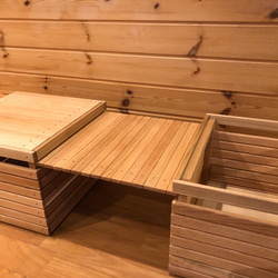 wood storage box【oak】 (収納/ボックス/ストレージ/テーブル/キャンプ/アウトドア) 10枚目の画像