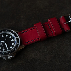 ラグ幅22mmの腕時計用 革のベルト No.007 1枚目の画像