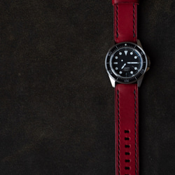 ラグ幅22mmの腕時計用 革のベルト No.007 3枚目の画像