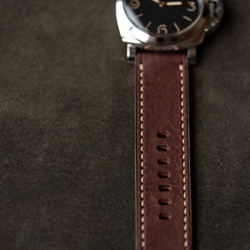 革のベルト ラグ幅26mmの腕時計用 272/26B PUEBLO TBC / Beige  一品モノ即納 2枚目の画像