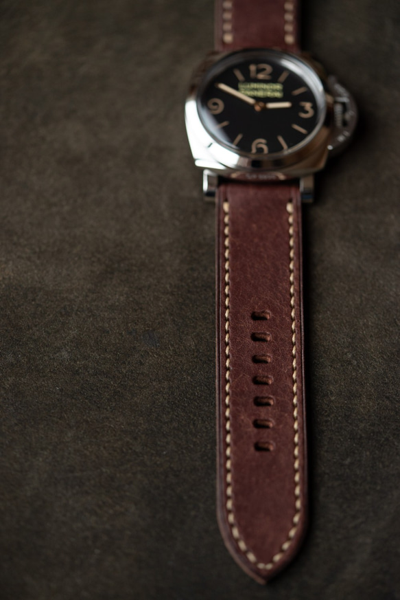 革のベルト ラグ幅26mmの腕時計用 272/26B PUEBLO TBC / Beige  一品モノ即納 2枚目の画像