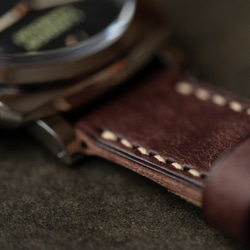 革のベルト ラグ幅26mmの腕時計用 272/26B PUEBLO TBC / Beige  一品モノ即納 4枚目の画像