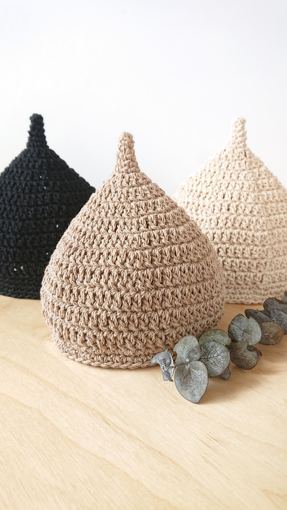 年中素材☆ベビーどんぐり帽子☆ベーシックコットン☆ 帽子(ベビー  