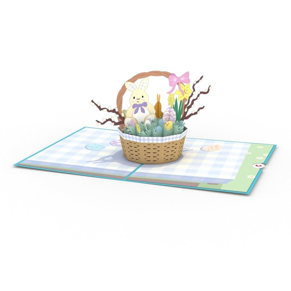 ポップアップグリーティングカード　Easter Basket 4枚目の画像