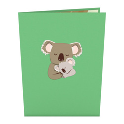 ポップアップグリーティングカード　Koala Family 4枚目の画像