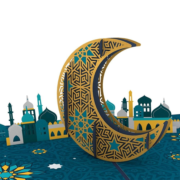ポップアップグリーティングカード　Eid Mubarak 2枚目の画像