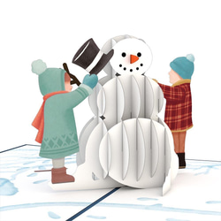ポップアップグリーティングカード　 Snowman 1枚目の画像