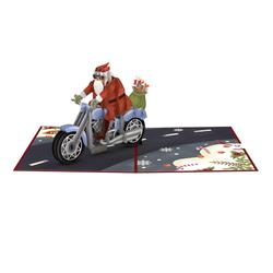 ポップアップグリーティングカード　 Santa Biker 6枚目の画像