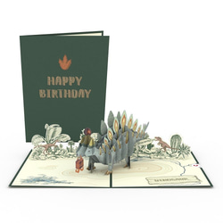 ポップアップグリーティングカード　Happy Birthday Stegosaurus 3枚目の画像