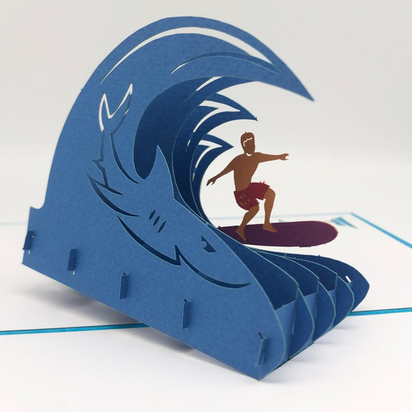 ポップアップグリーティングカード　SURFFER GUY 4枚目の画像