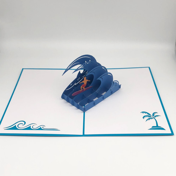 ポップアップグリーティングカード　SURFFER GUY 6枚目の画像