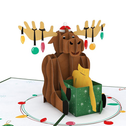 ポップアップグリーティングカード　Christmas Moose 2枚目の画像