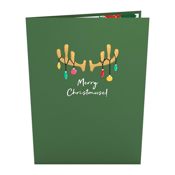 ポップアップグリーティングカード　Christmas Moose 4枚目の画像