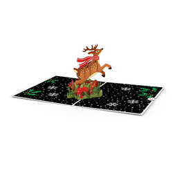 ポップアップグリーティングカード　'Tis the Season Reindeer 3枚目の画像