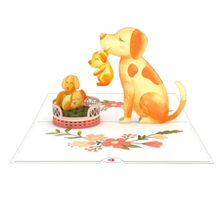ポップアップグリーティングカード　Dog Family 2枚目の画像