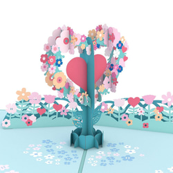 ポップアップグリーティングカード　Floral Heart 1枚目の画像