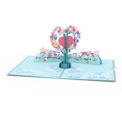 ポップアップグリーティングカード　Floral Heart 2枚目の画像