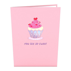 ポップアップグリーティングカード　Love Cupcake 3枚目の画像