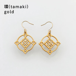 紙耳環“ tamaki”金 第1張的照片