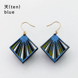 紙の耳飾り 『天(ten)』blue 1枚目の画像