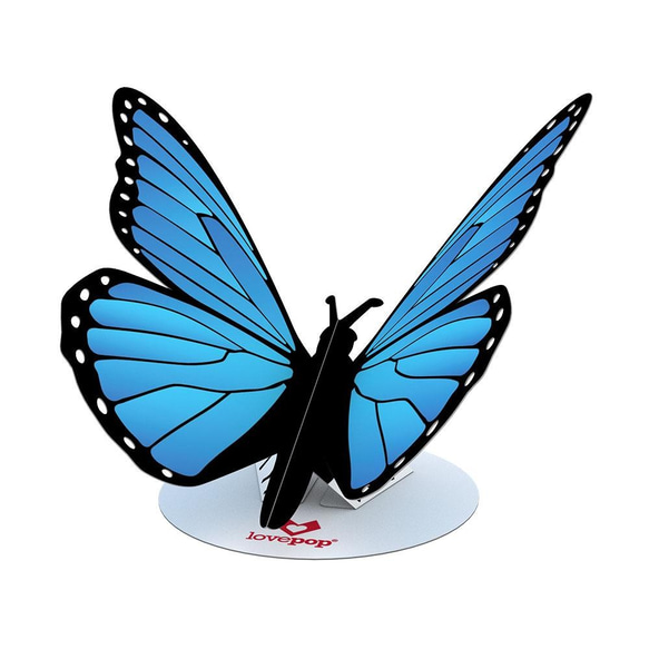 ステッカー Blue Morpho Butterfly (5パック) 4枚目の画像