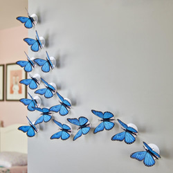 ステッカー Blue Morpho Butterfly (5パック) 5枚目の画像