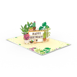 ポップアップグリーティングカード　Happy Birthday Plants 4枚目の画像