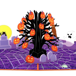 ポップアップグリーティングカード　Spooky Tree 2枚目の画像