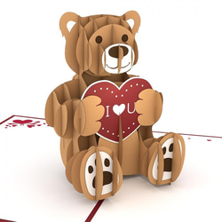 ポップアップグリーティングカード　Love Bear 1枚目の画像